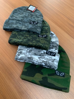 Image of Groovy Camo Knit Beanies