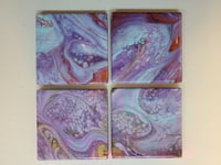 Purple and Bronze Coasters