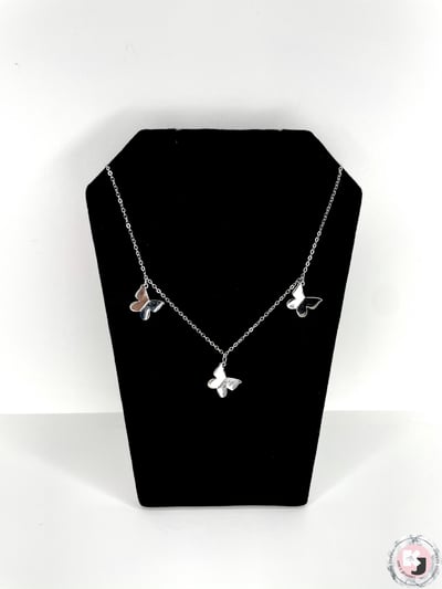 Image of three butterflies necklaces 