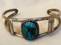 Image 1 of Turquoise and Sterling silver bracelet