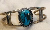 Image 2 of Turquoise and Sterling silver bracelet