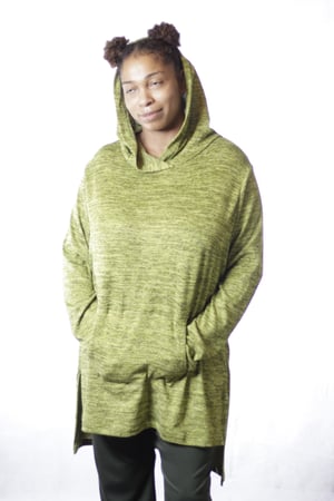 Image of Hooded sweater set with side slits