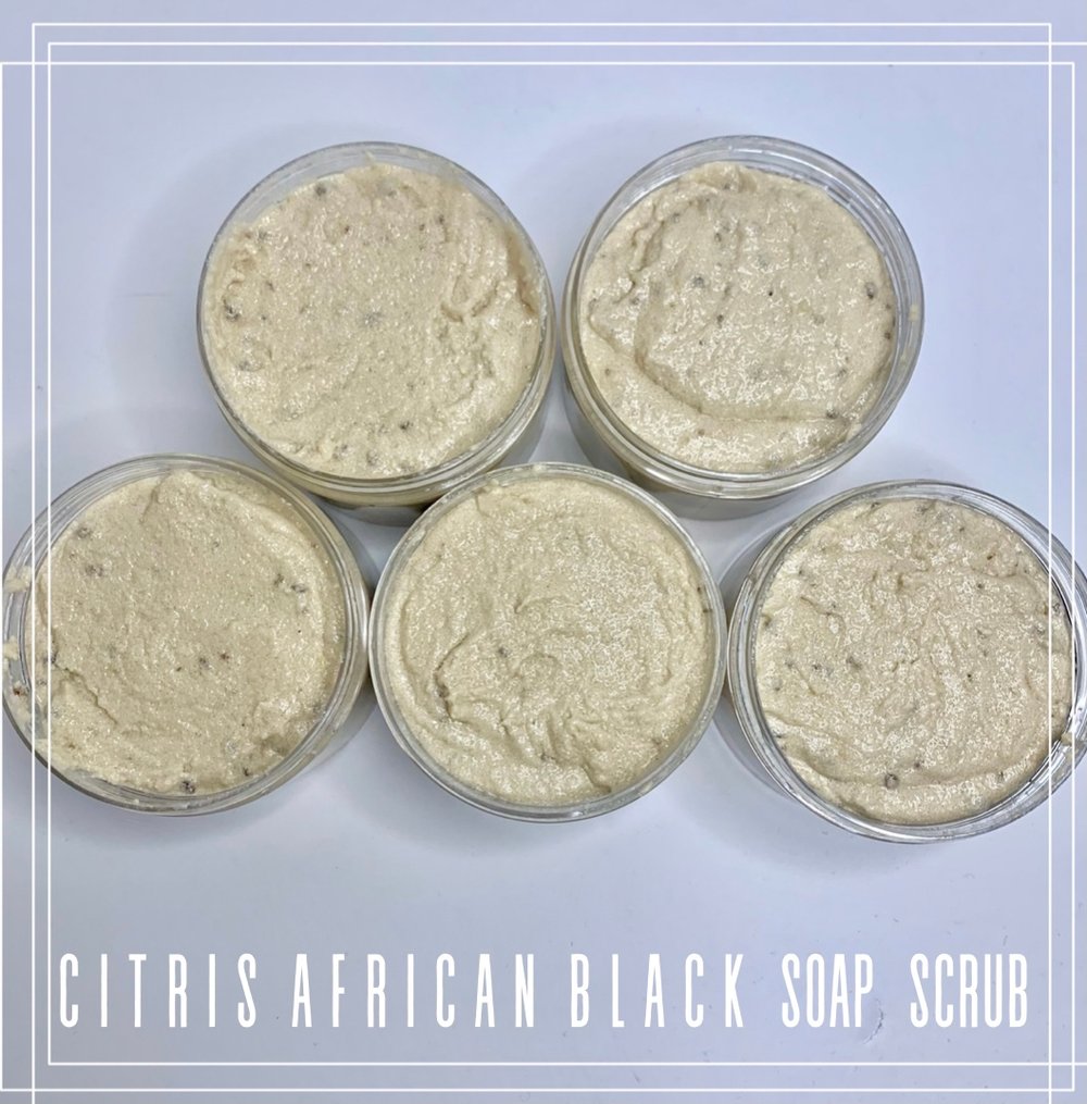 Image of Citrus African Black soap scrub 