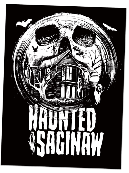 Image of Haunted Saginaw Sticker (4x5.25)