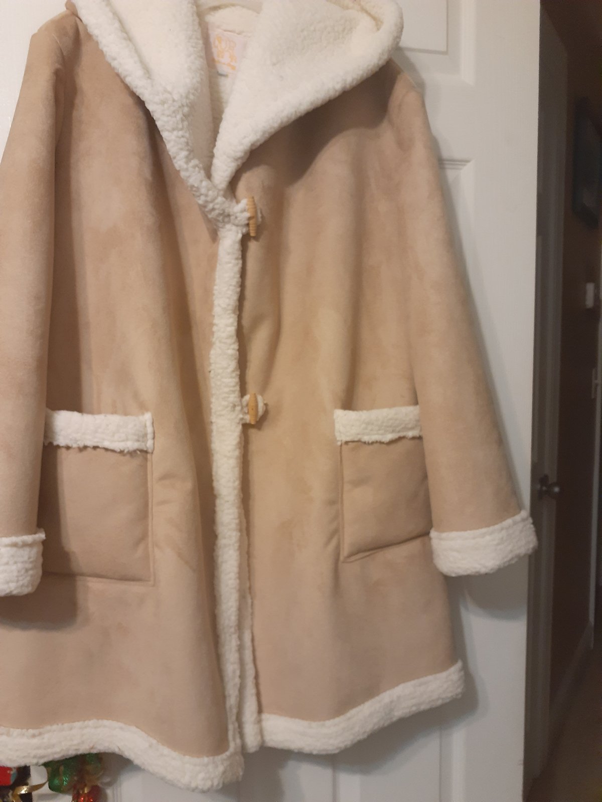 suede sherpa coat