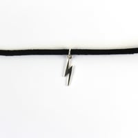 Image 1 of Sterling Silver Lightning Bolt Choker