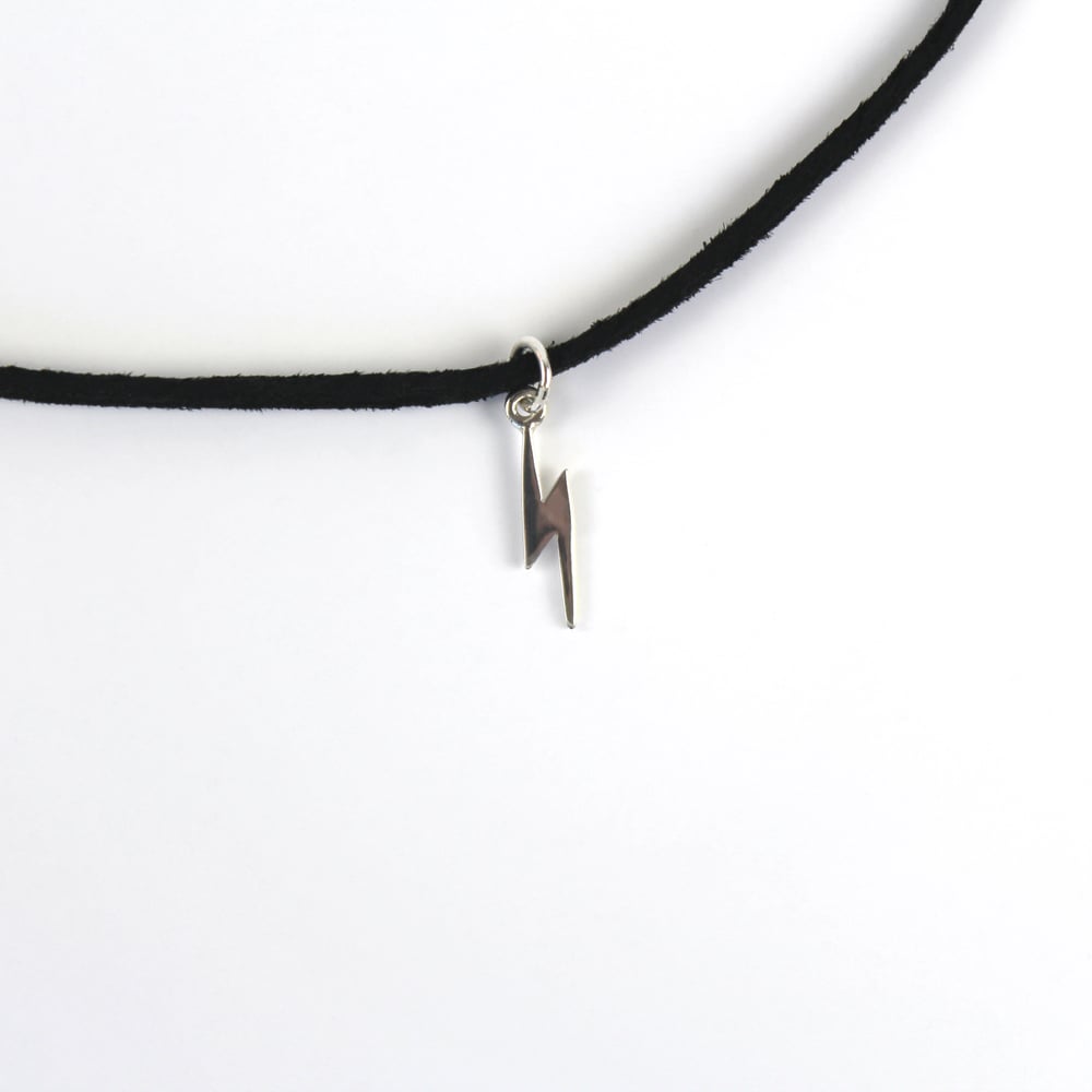 Sterling Silver Lightning Bolt Choker