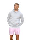 studio paris. rainbow hoodie, grey.