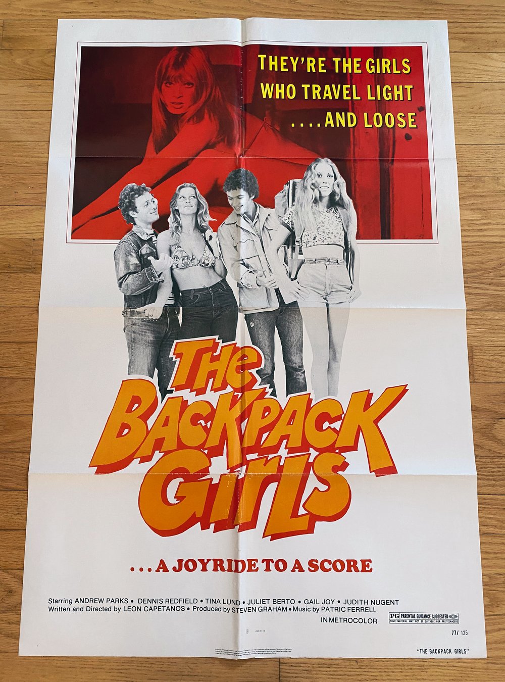 1977 THE BACKPACK GIRLS aka SUMMER RUN Original U.S. One Sheet Movie Poster