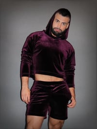 Image 1 of THE AUBERGINE CROP SWEATER