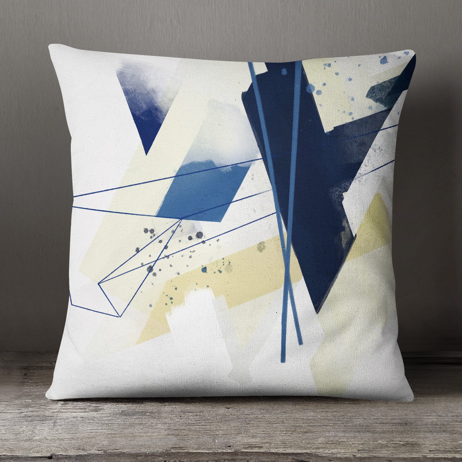 Image of Blue Shift Square Throw Pillow