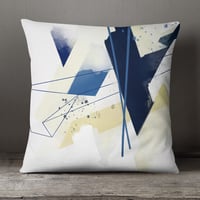 Image 1 of Blue Shift Square Throw Pillow