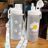 Cute smart Plastic Water Bottles With Straw Portable Clear Frosted BPA Free Water Bottle 