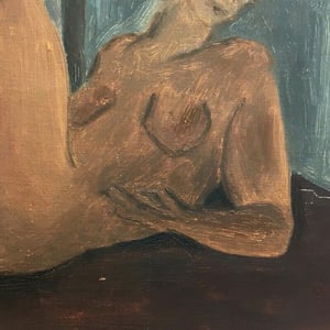 Image of Early 20thC, Paris School Painting of a Reclining Nude 