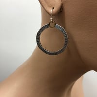 Image 2 of round rule earrings 