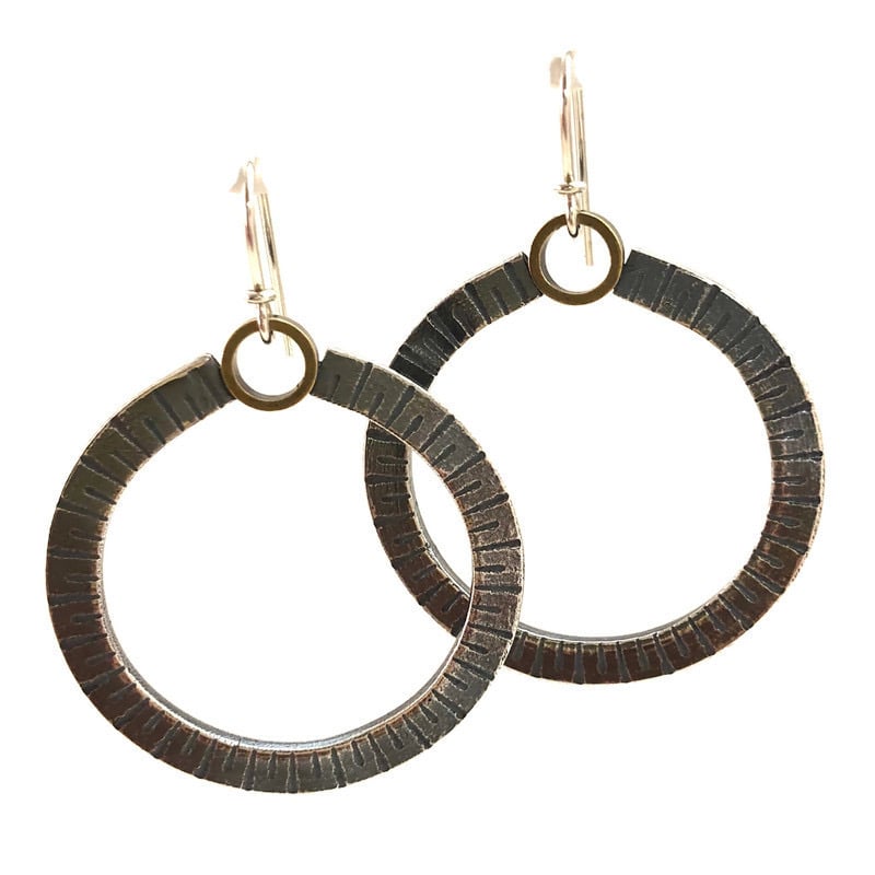 Image of round rule earrings 