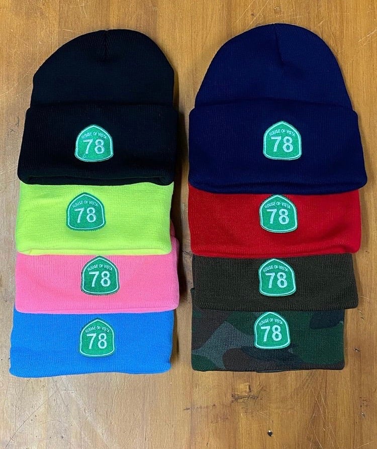Image of 78 embroidered beanies 