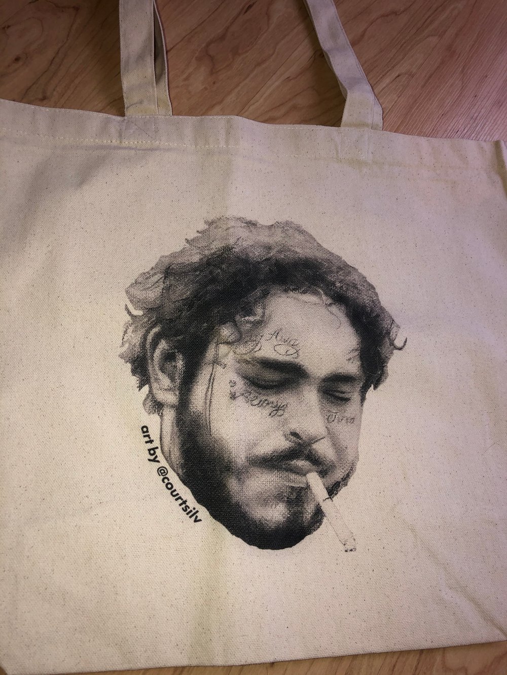 POST MALONE 15X18" CANVAS TOTE BAG