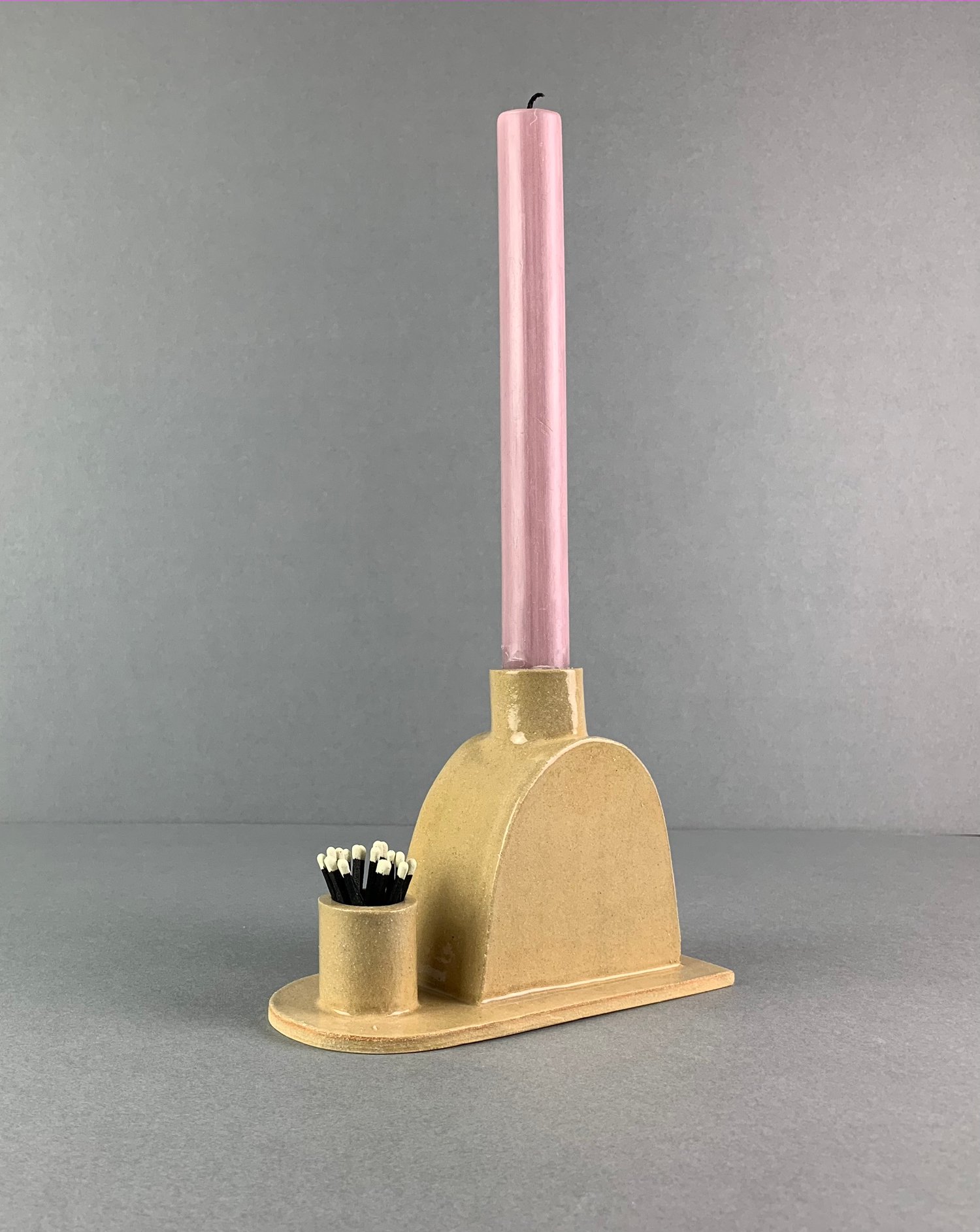 Image of Double Candleholder Yellow