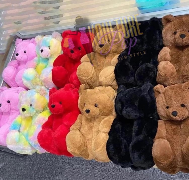 Image of Teddy bear slippers