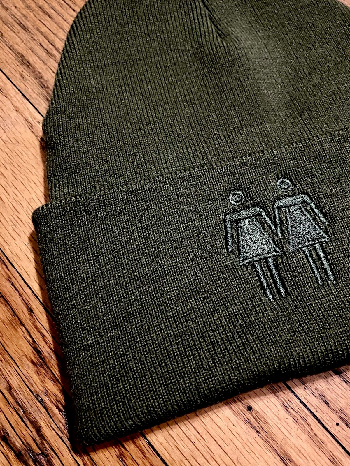 Image of Monochromatic Two Girls Symbol Beanie