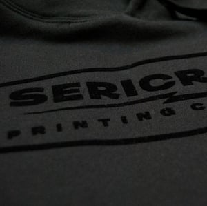 Image of SERICRAFT EMBLEM HOODIE - BLACK