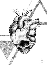 Image 2 of Heart Skull Print