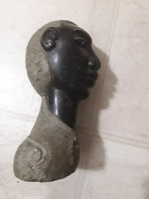 Image of Solid Stone Haitian Statue