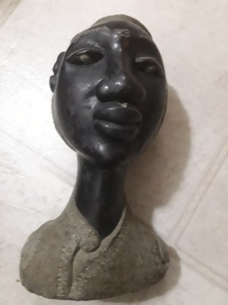 Image of Solid Stone Haitian Statue