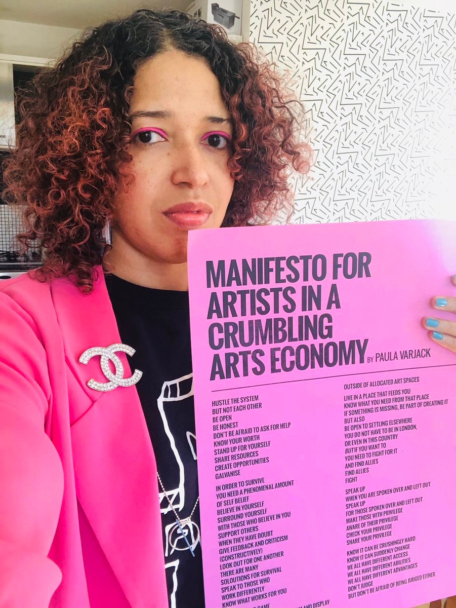 Manifesto for artists in a crumbling arts economy - original print run 