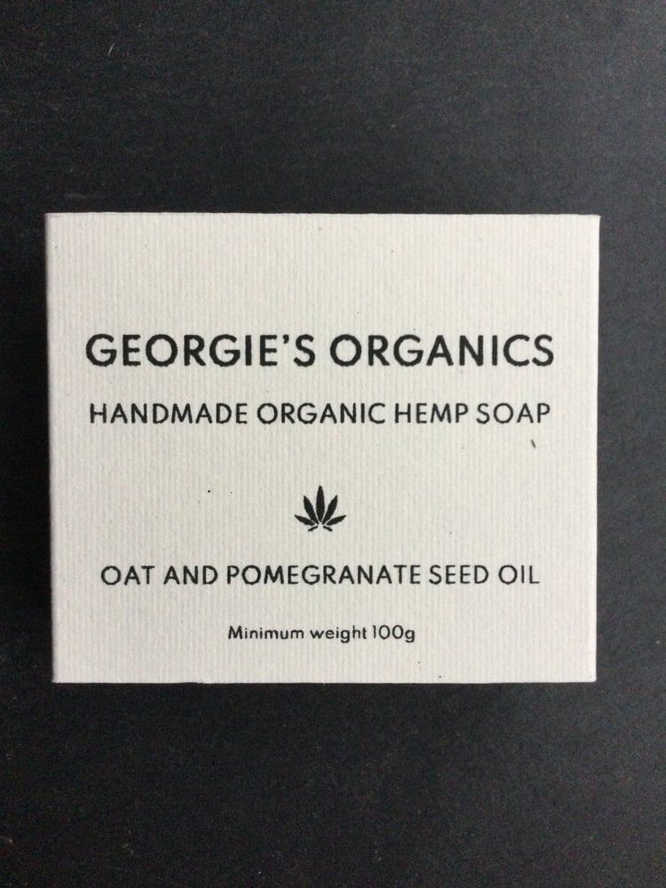 Image of Organic hemp soap. Oat and Pomegranate oil