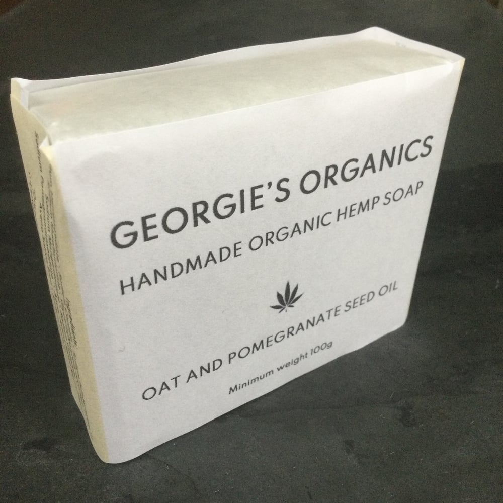 Image of Organic hemp soap. Oat and Pomegranate oil