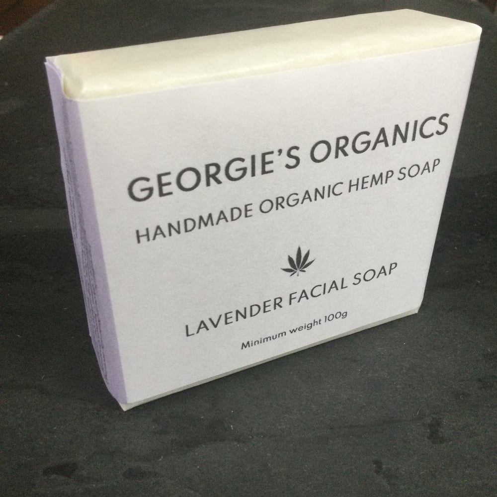 Image of Organic hemp soap. Lavender facial soap