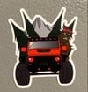 Overland Red Jeep 5” Sticker