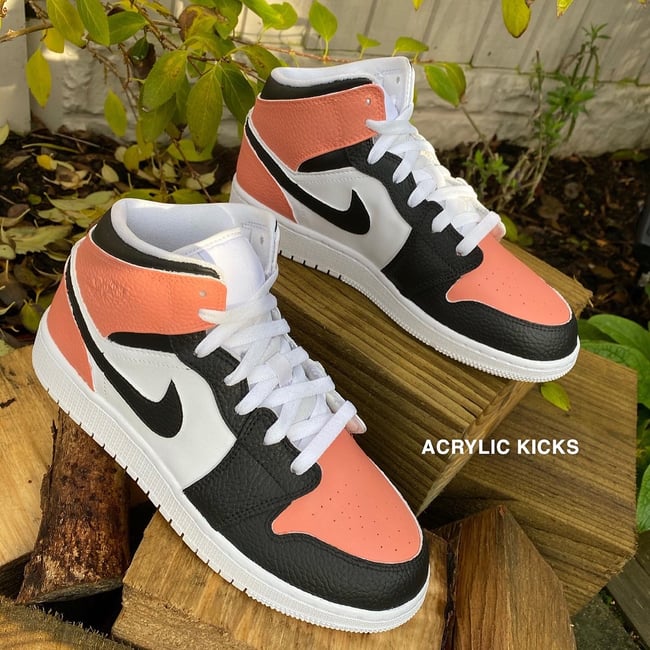 Jordan 1 Salmon Blacks Acrylic Kicks