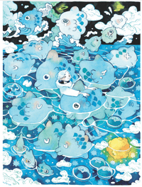 Moon Bathing Print