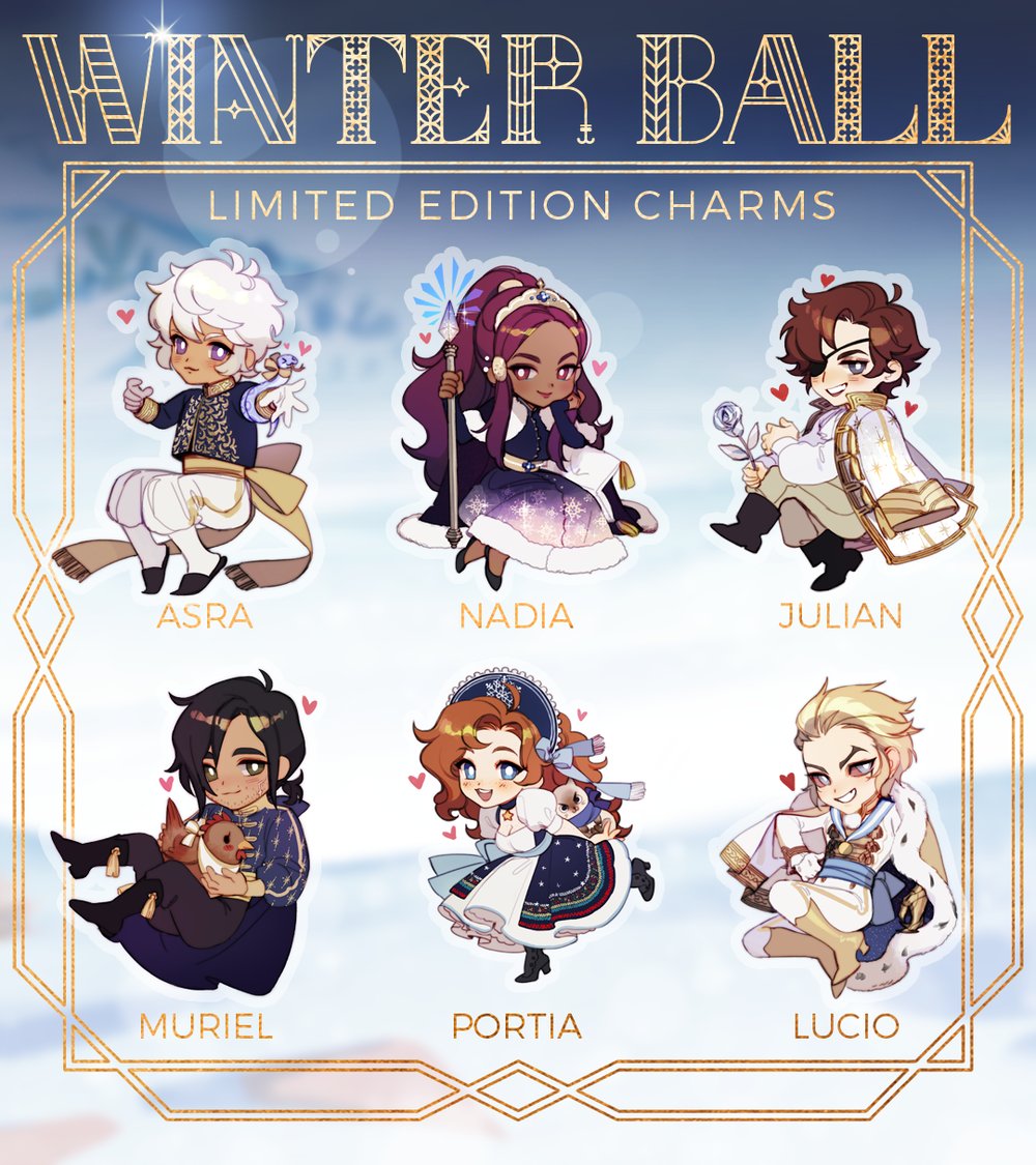 Image of Winter Ball Acrylic Charms (LIMITED EDITION)