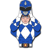 Image 4 of Zyu/MMPR Blue Slider Pin