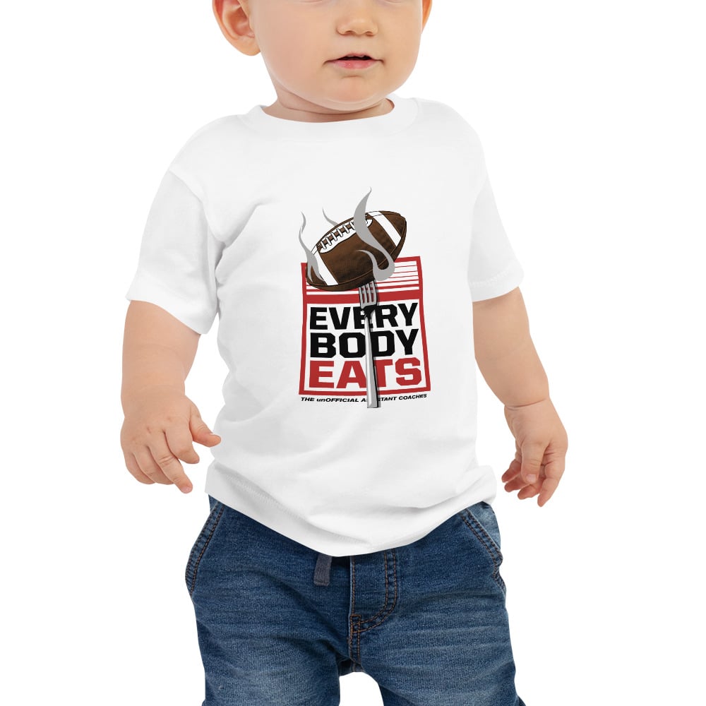 Image of Baby "Everybody Eats" Jersey Short Sleeve Tee (White)