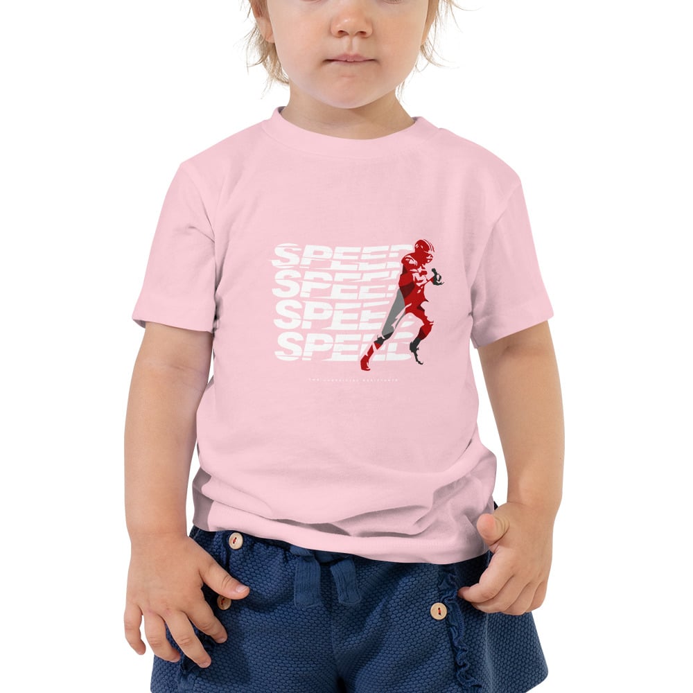 Image of Toddler Short Sleeve "Speed Speed" Tee (Pink)
