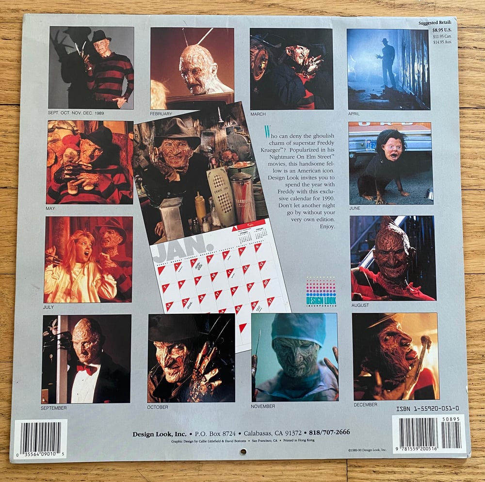 1990 Freddy Krueger Calendar by Design Look, Inc.