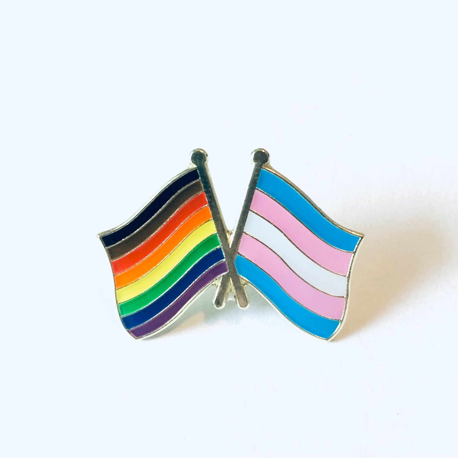 Image of Inclusive Pride + Trans Flag Pin
