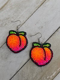 Image 1 of Neon Ombre Peach earrings 