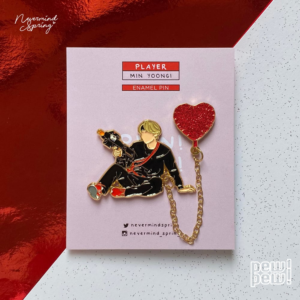 [INDIVIDUAL] Pew Pew Rap Line Enamel Pin ❤️