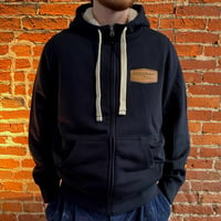 Image 1 of SERICRAFT FURRY ZIP HOOD - BLACK