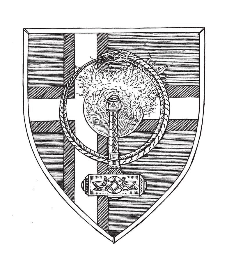 Image of WISDOM - Coat of arms original artwork (Norway)