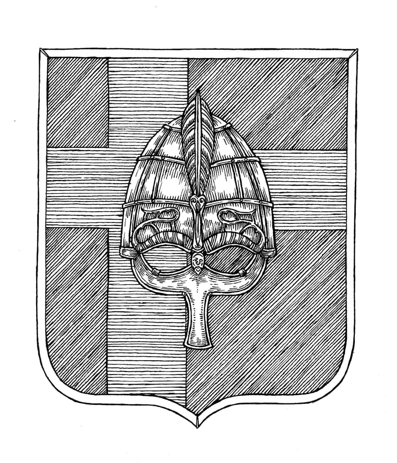 Image of WISDOM - Coat of arms original artwork (Sweden)
