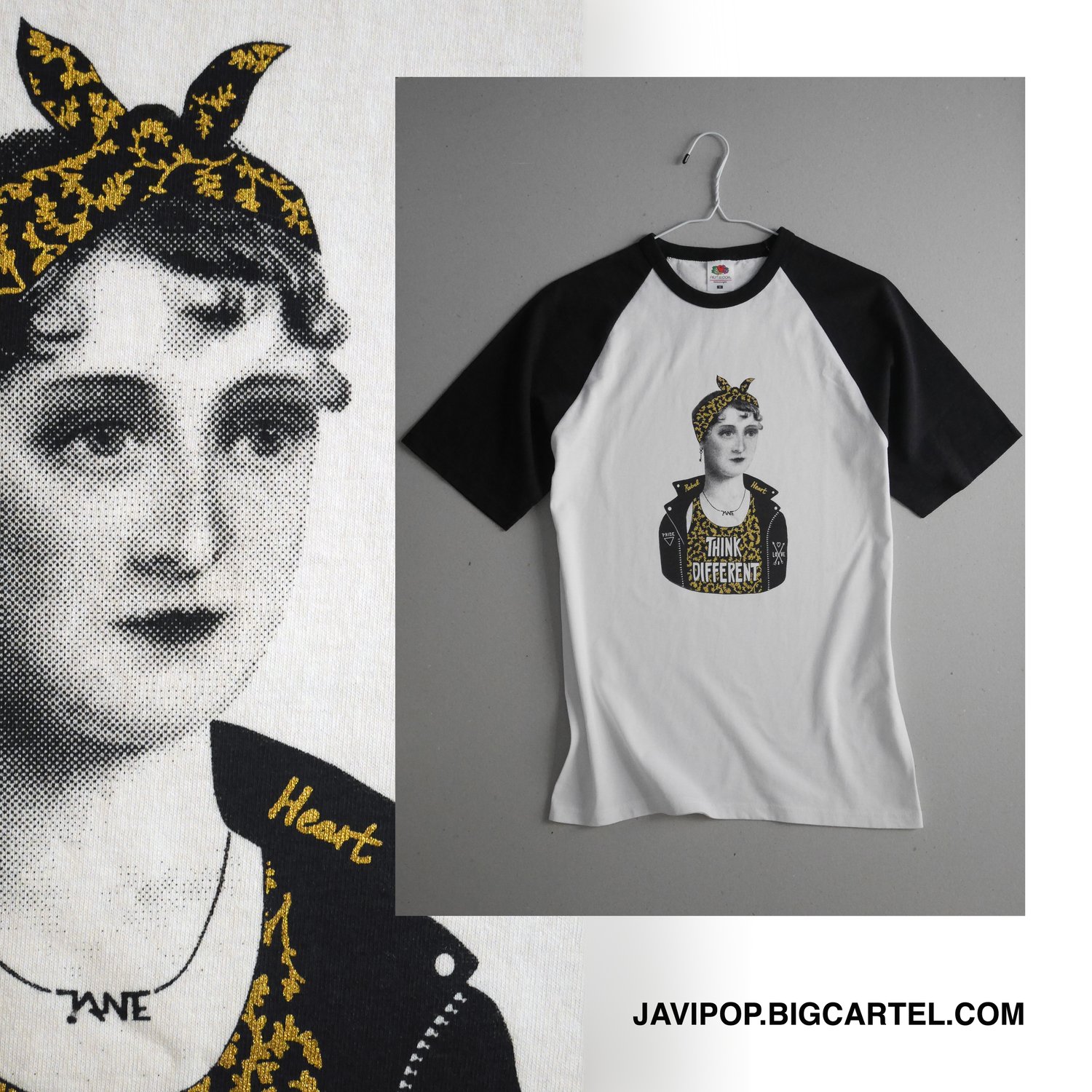 Image of JANE AUSTEN baseball t-shirt