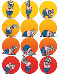 Image 1 of Yoga with Badger A4 Print