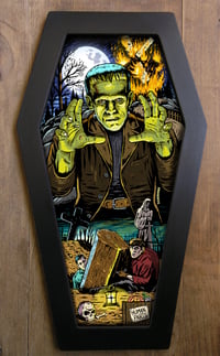 Frankenstein (Monster) Coffin Framed Art Limited Edition